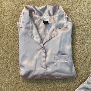 Cinema etoile pin stripe silk pj set size m